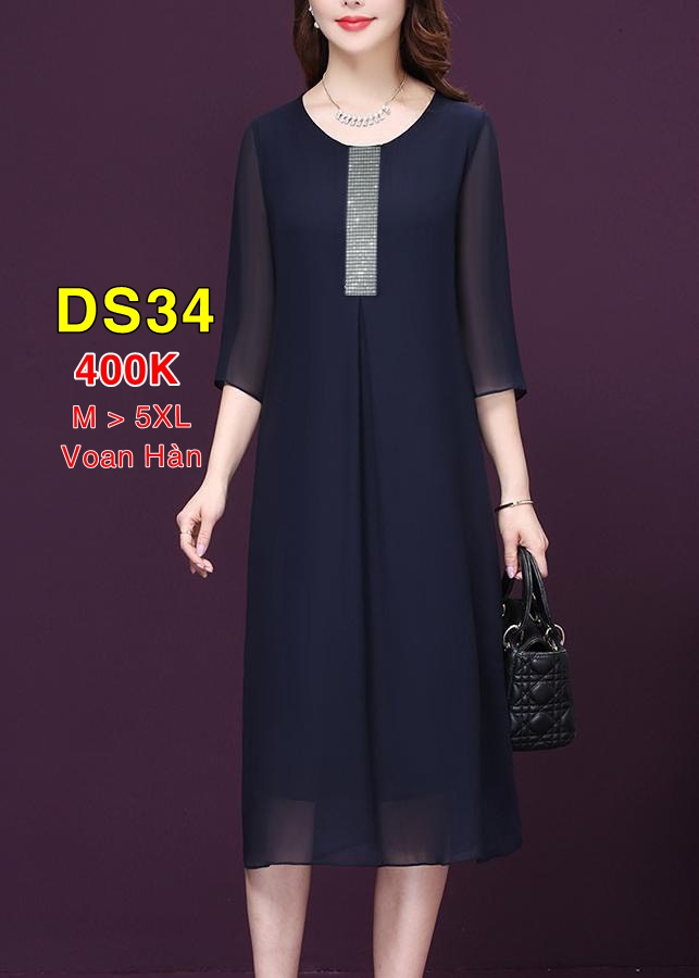 Đầm Suông Kiêu Dáng Sang Trọng- DS34